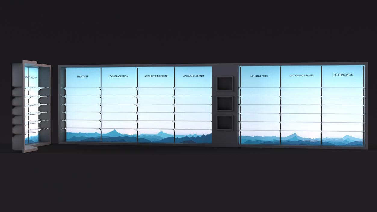 Pharmacy Display Stand 3D