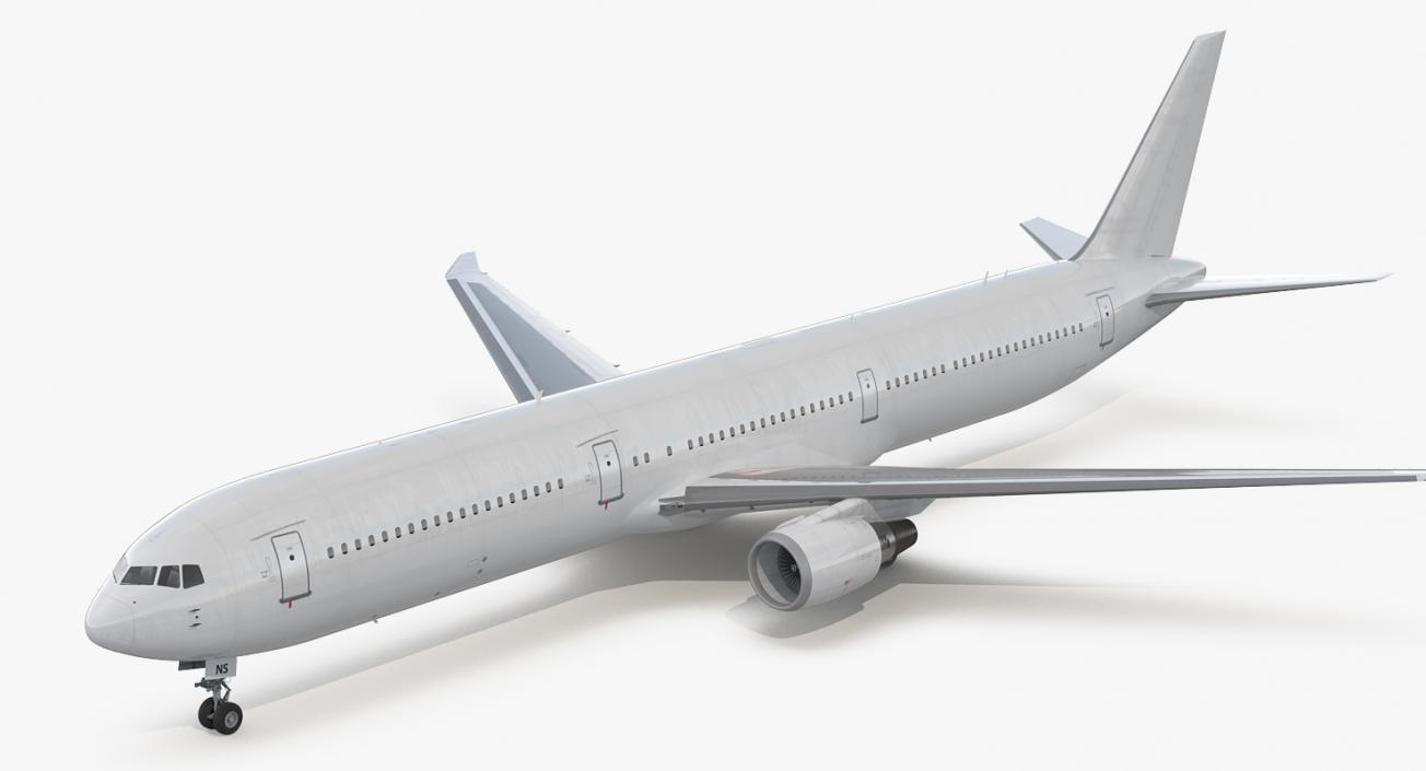 3D Boeing 767 400 with Interior Generic Rigged model