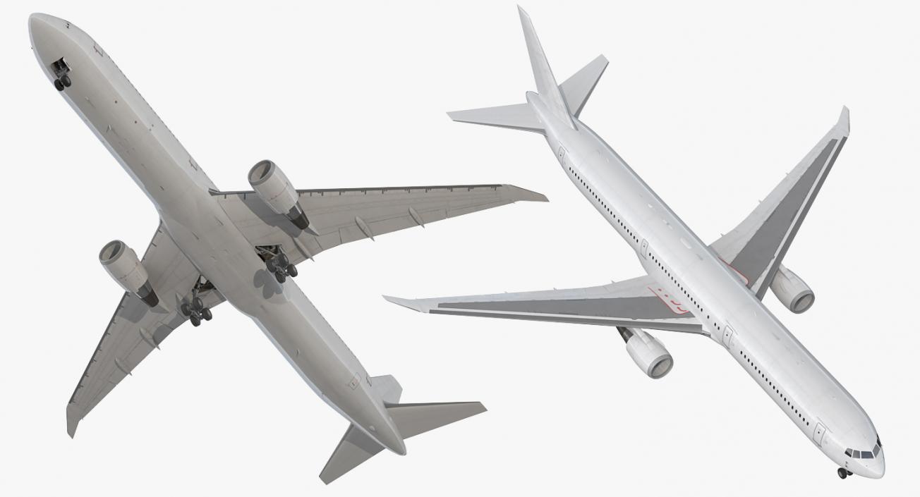 3D Boeing 767 400 with Interior Generic Rigged model