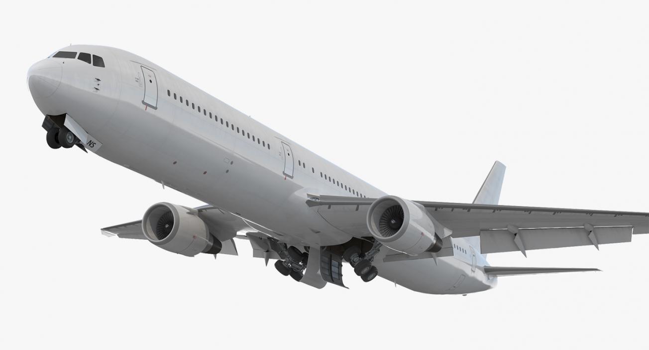 3D Boeing 767 400 with Interior Generic Rigged model