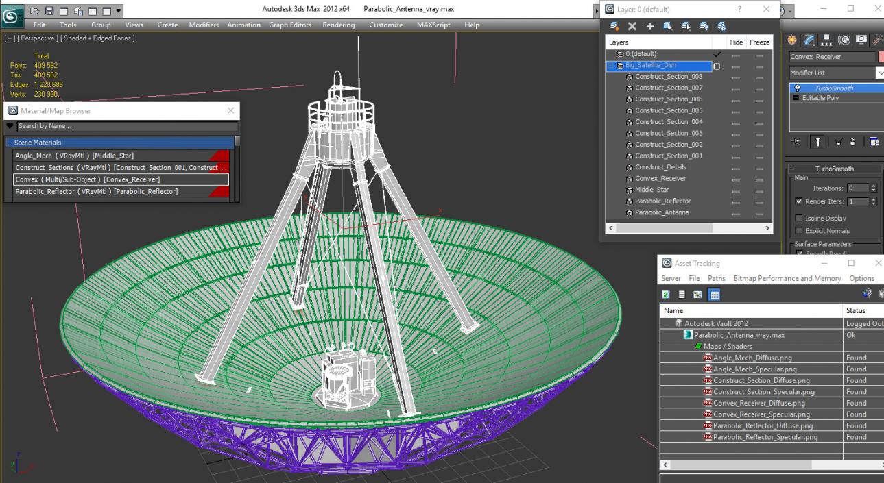 Parabolic Antenna 3D