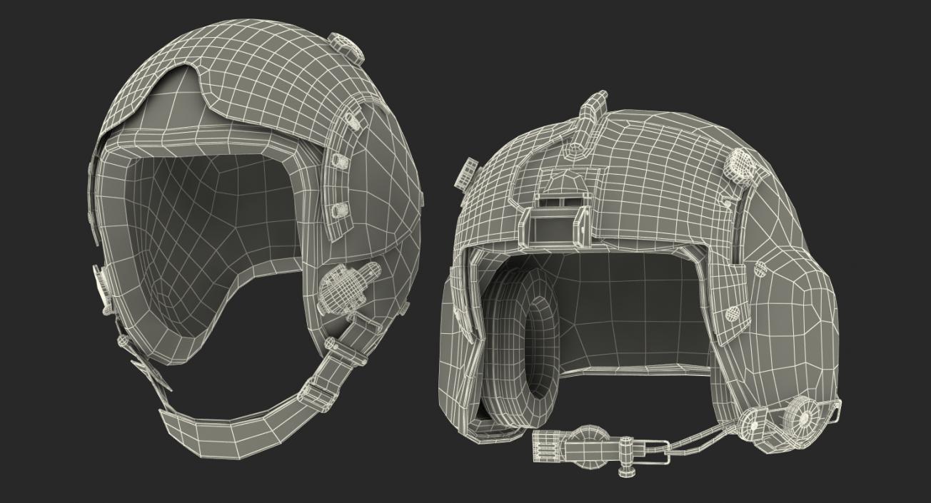 3D US Military Pilot Helmets Collection