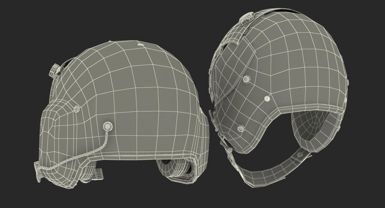 3D US Military Pilot Helmets Collection