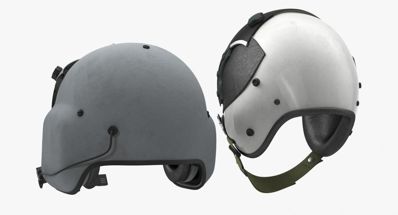 3D US Military Pilot Helmets Collection