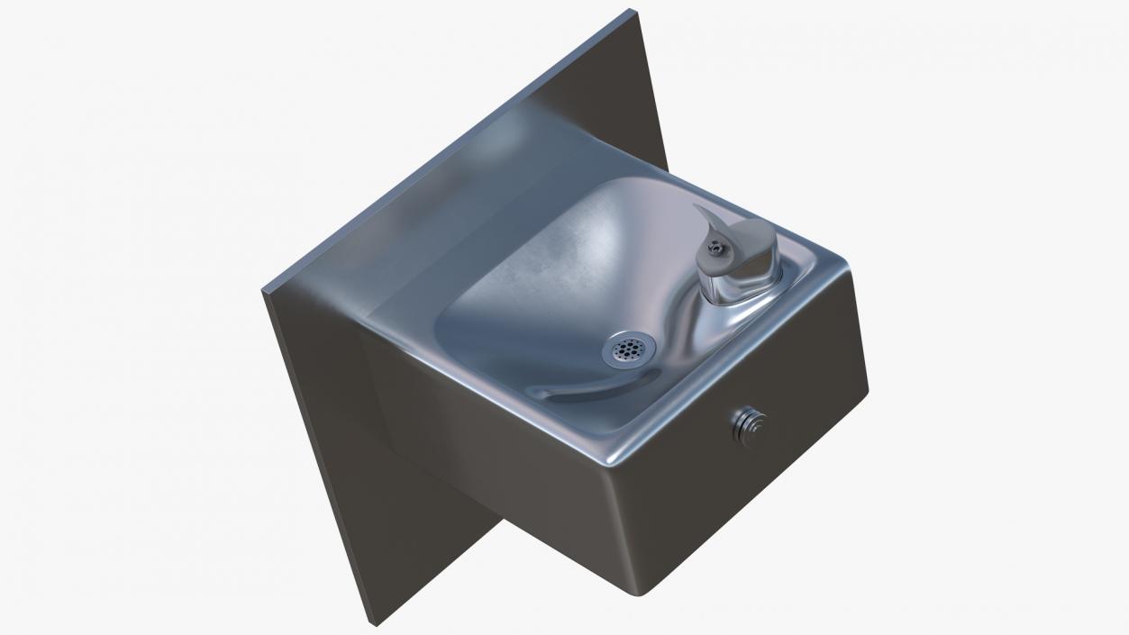 3D model Wall Mounted Drinking Fountain