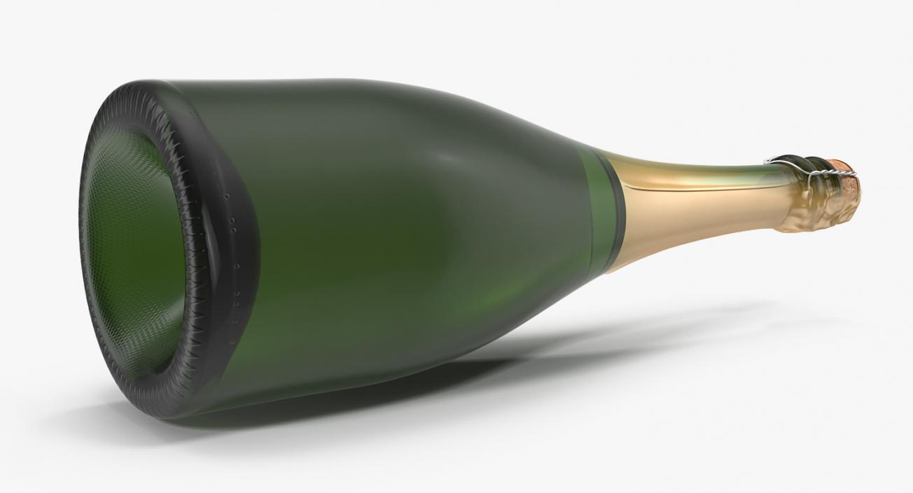 3D Closed Champagne Bottle model