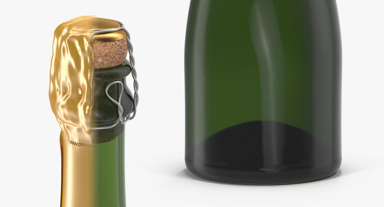 3D Closed Champagne Bottle model