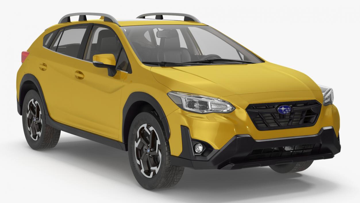 3D 2020 Subaru XV SUV Simple Interior Yellow