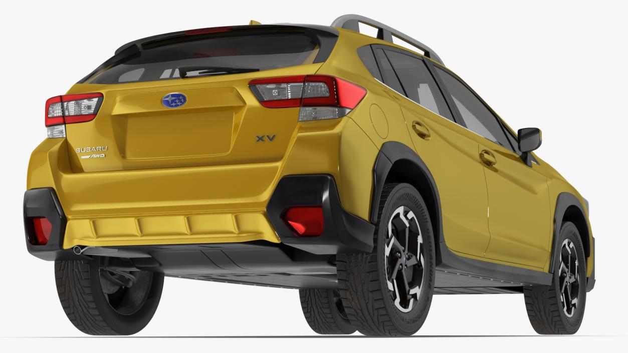 3D 2020 Subaru XV SUV Simple Interior Yellow