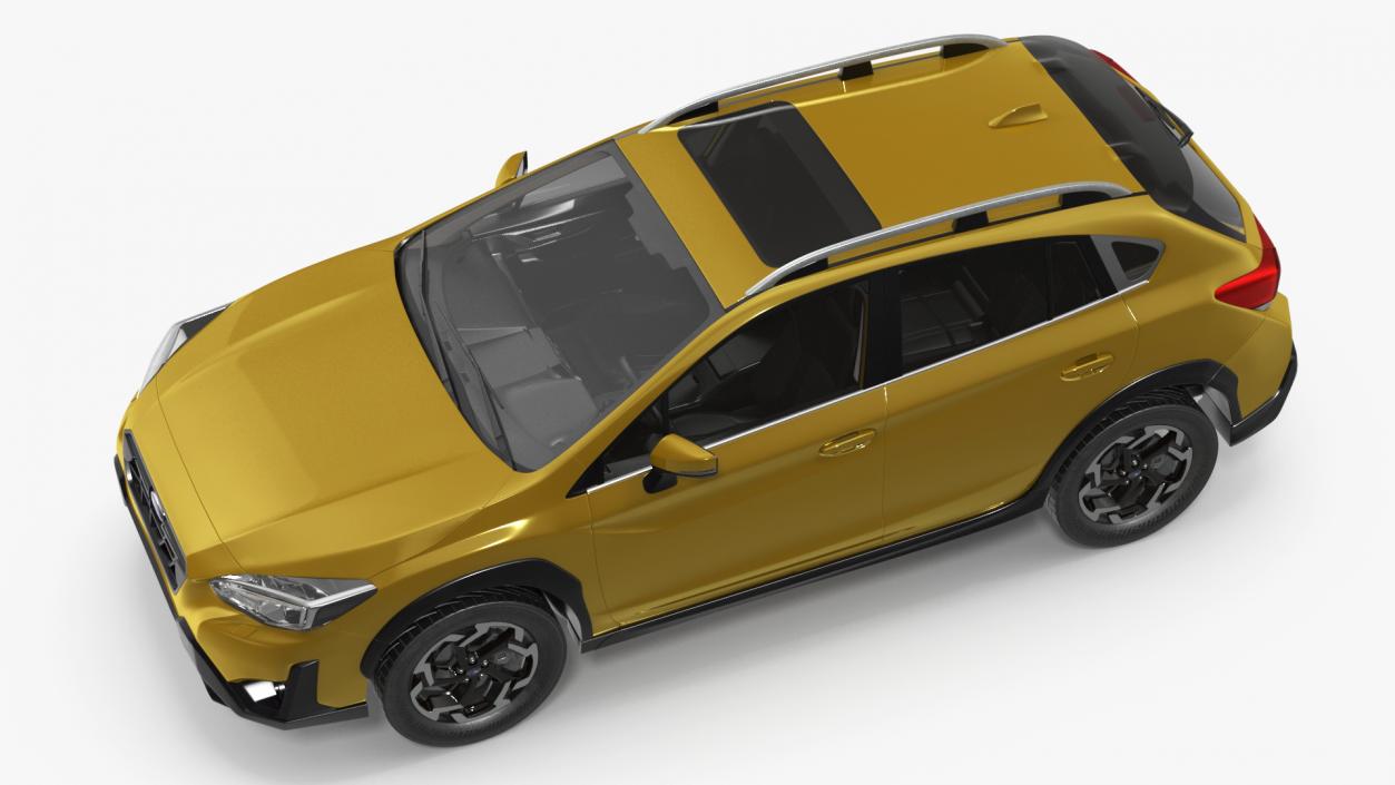 3D 2020 Subaru XV SUV Simple Interior Yellow