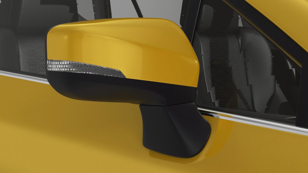 3D 2020 Subaru XV SUV Simple Interior Yellow