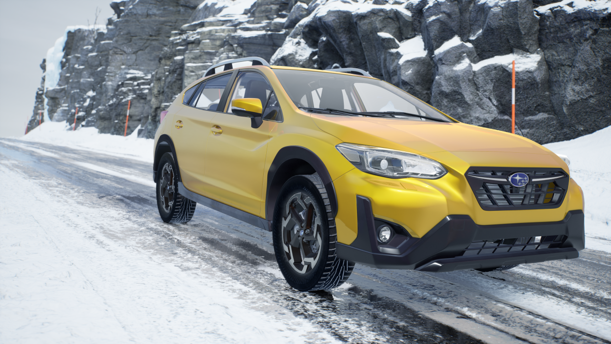 3D 2020 Subaru XV SUV Simple Interior Yellow