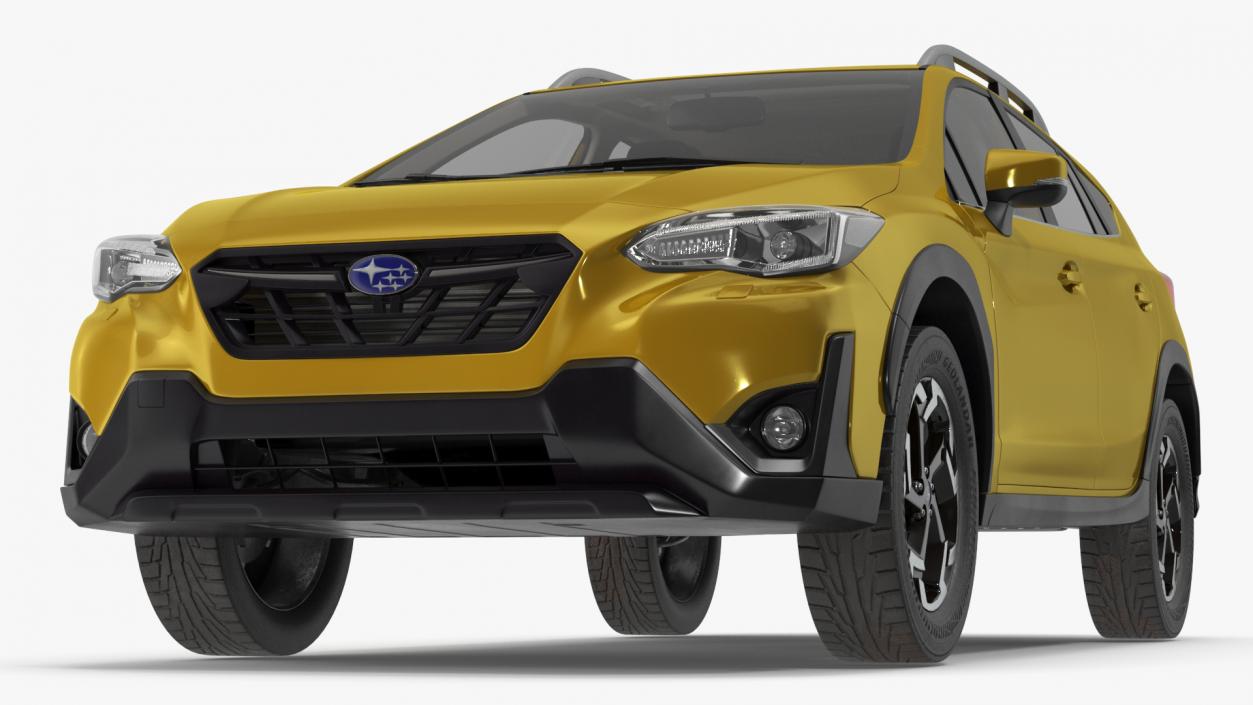 3D 2020 Subaru XV SUV Simple Interior Yellow