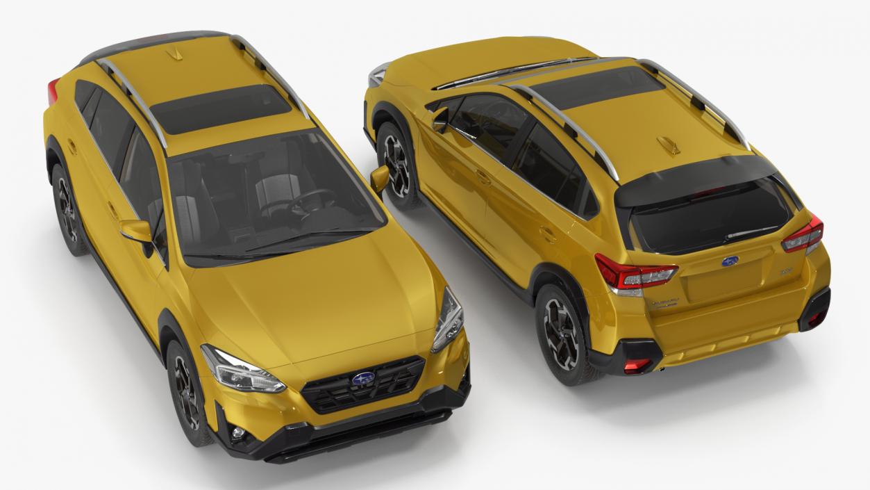 3D 2020 Subaru XV SUV Simple Interior Yellow