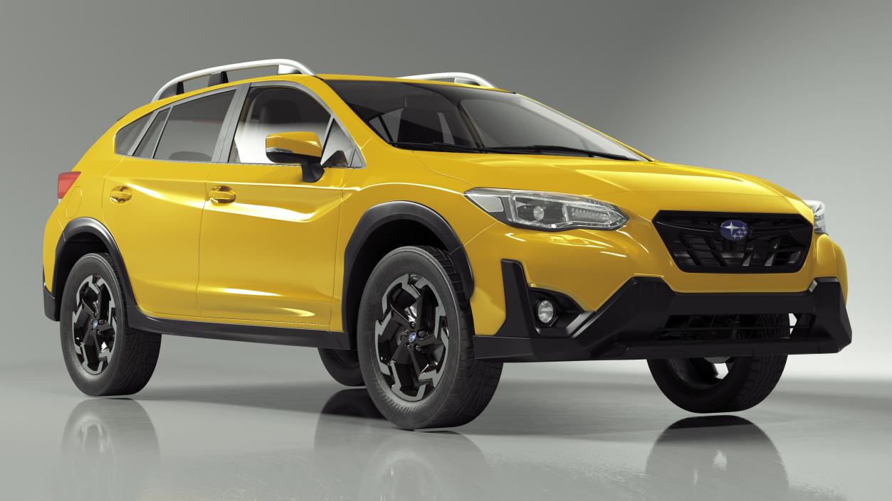 3D 2020 Subaru XV SUV Simple Interior Yellow