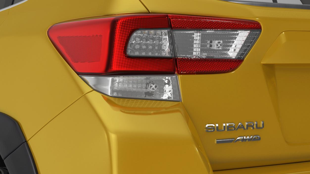 3D 2020 Subaru XV SUV Simple Interior Yellow