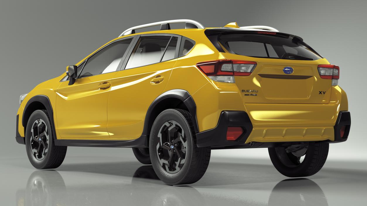 3D 2020 Subaru XV SUV Simple Interior Yellow