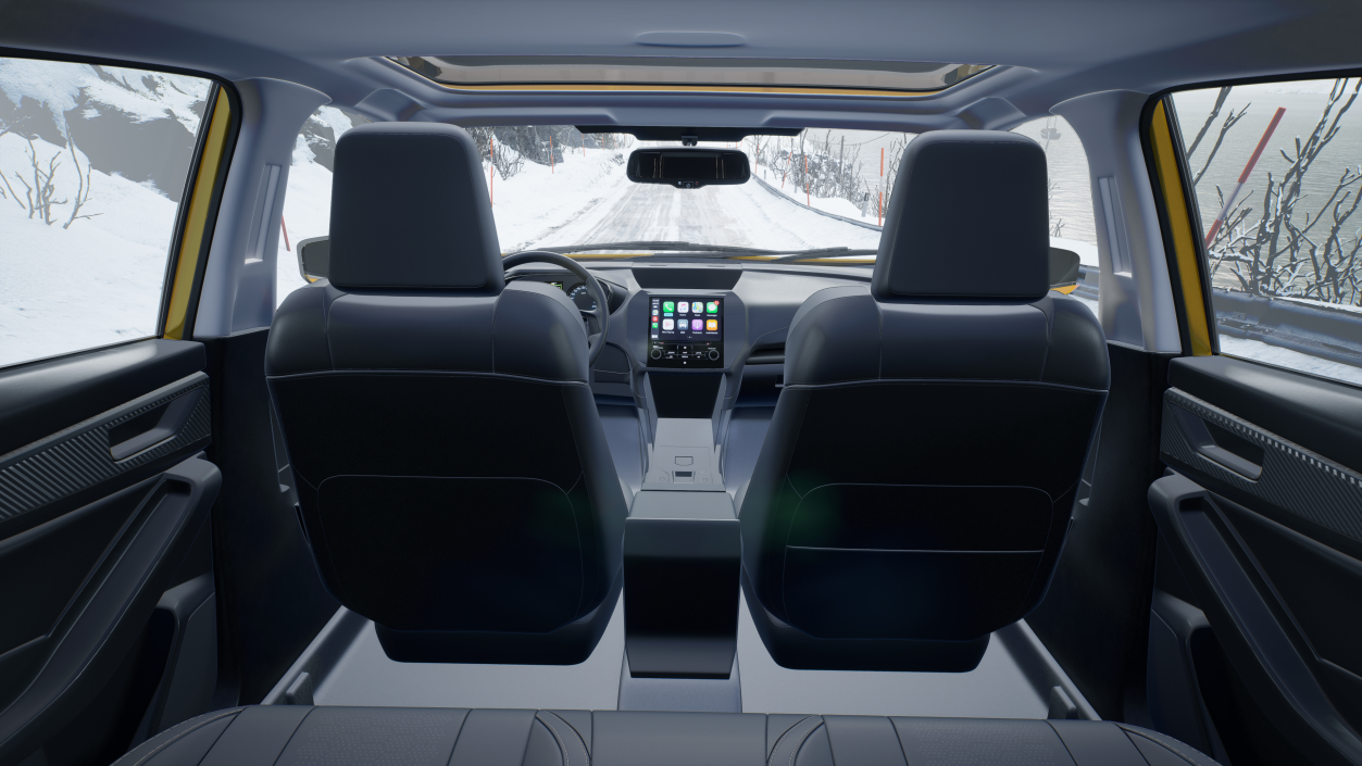 3D 2020 Subaru XV SUV Simple Interior Yellow