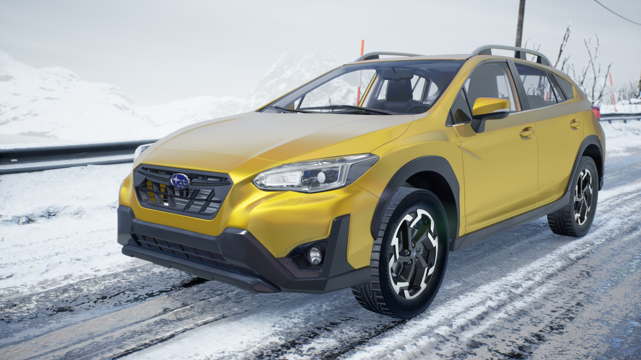 3D 2020 Subaru XV SUV Simple Interior Yellow