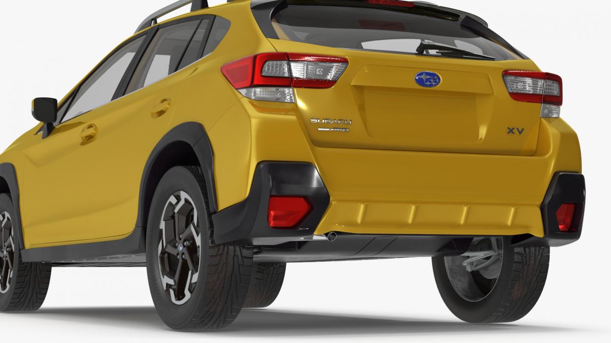 3D 2020 Subaru XV SUV Simple Interior Yellow