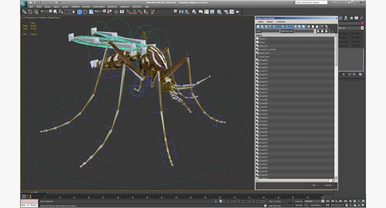 3D model Mosquito Rigged