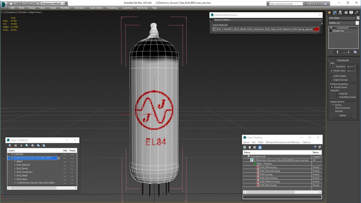 3D JJ Electronics Vacuum Tube EL84 6BQ5