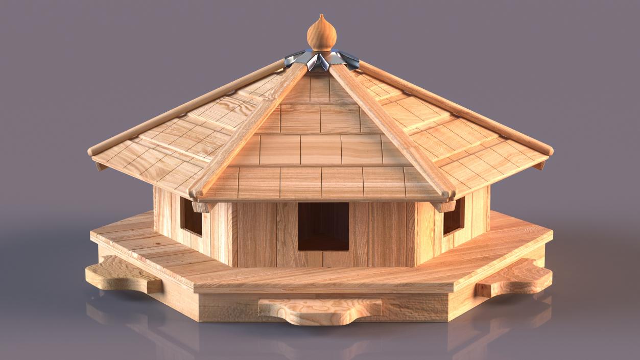 Floating Duck House 6 Nests 2 3D model