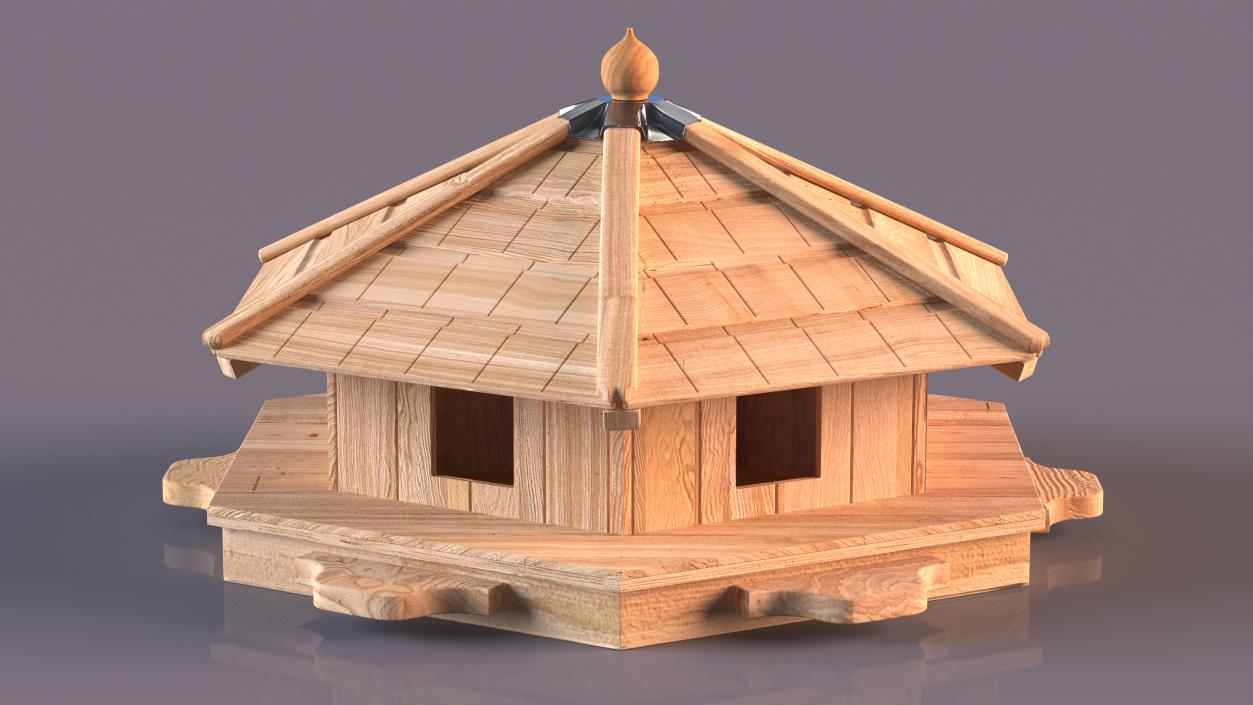 Floating Duck House 6 Nests 2 3D model