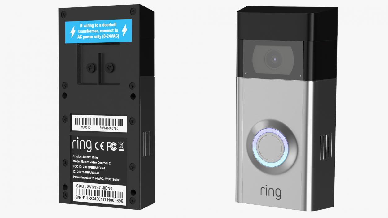 3D Ring Video Doorbell 2