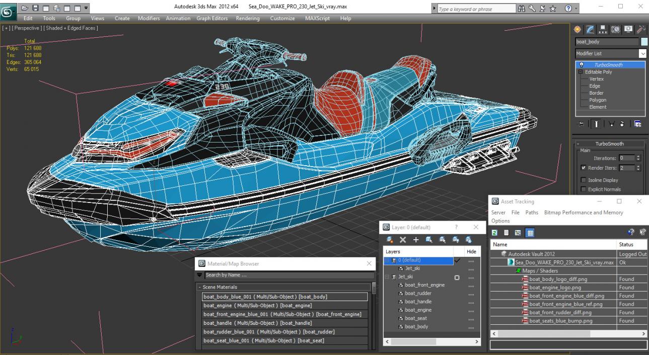 3D Sea Doo WAKE PRO 230 Jet Ski model