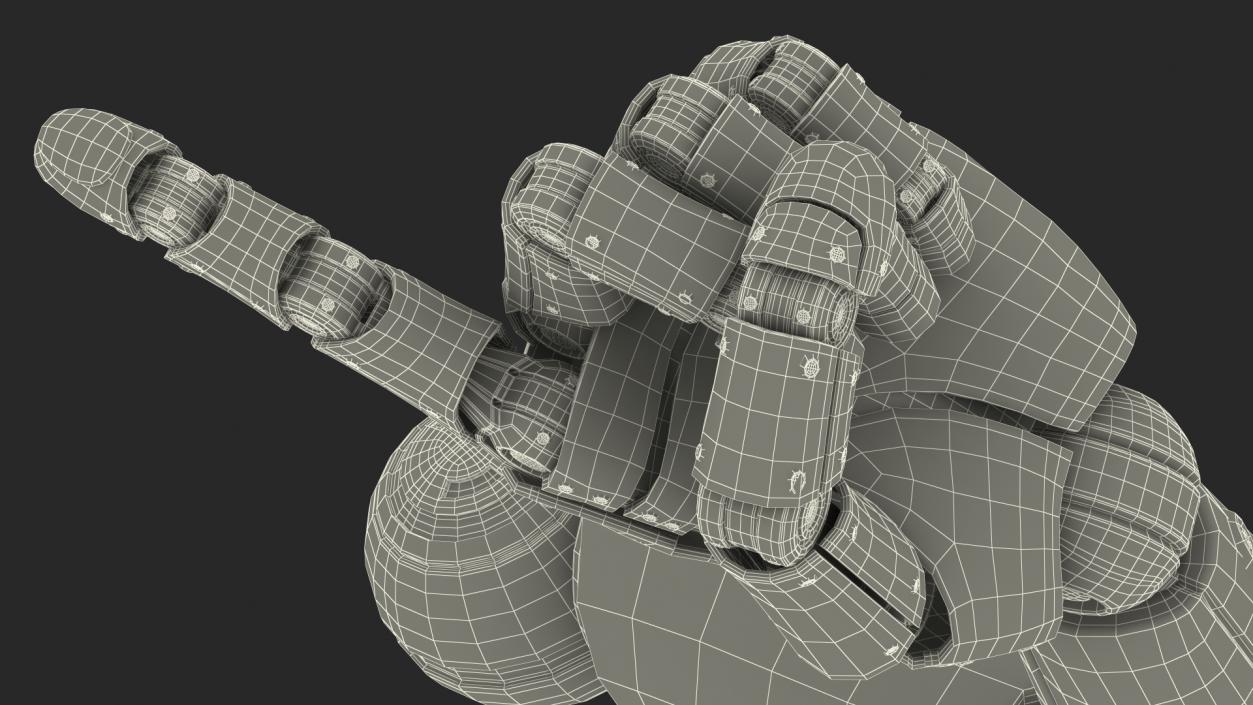 3D model Pointing Cyborg Hand