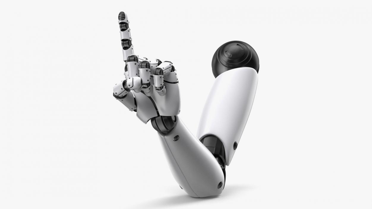 3D model Pointing Cyborg Hand