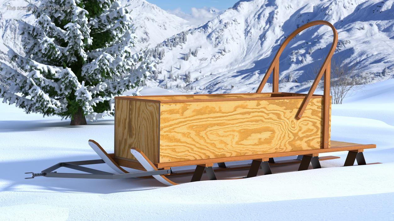 3D Ski Cargo Sleds Collection