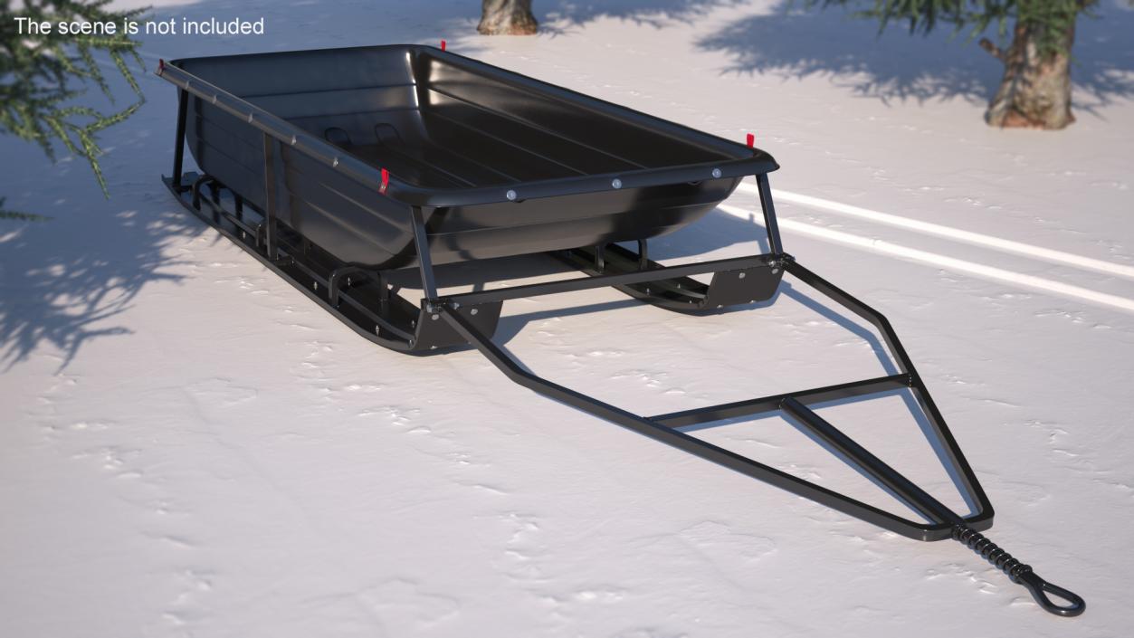 3D Ski Cargo Sleds Collection