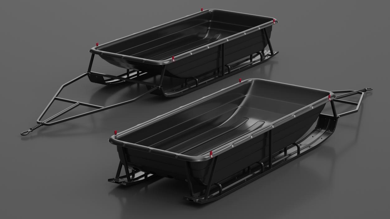 3D Ski Cargo Sleds Collection