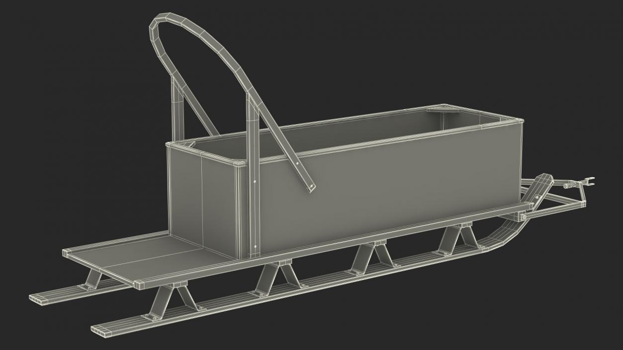 3D Ski Cargo Sleds Collection