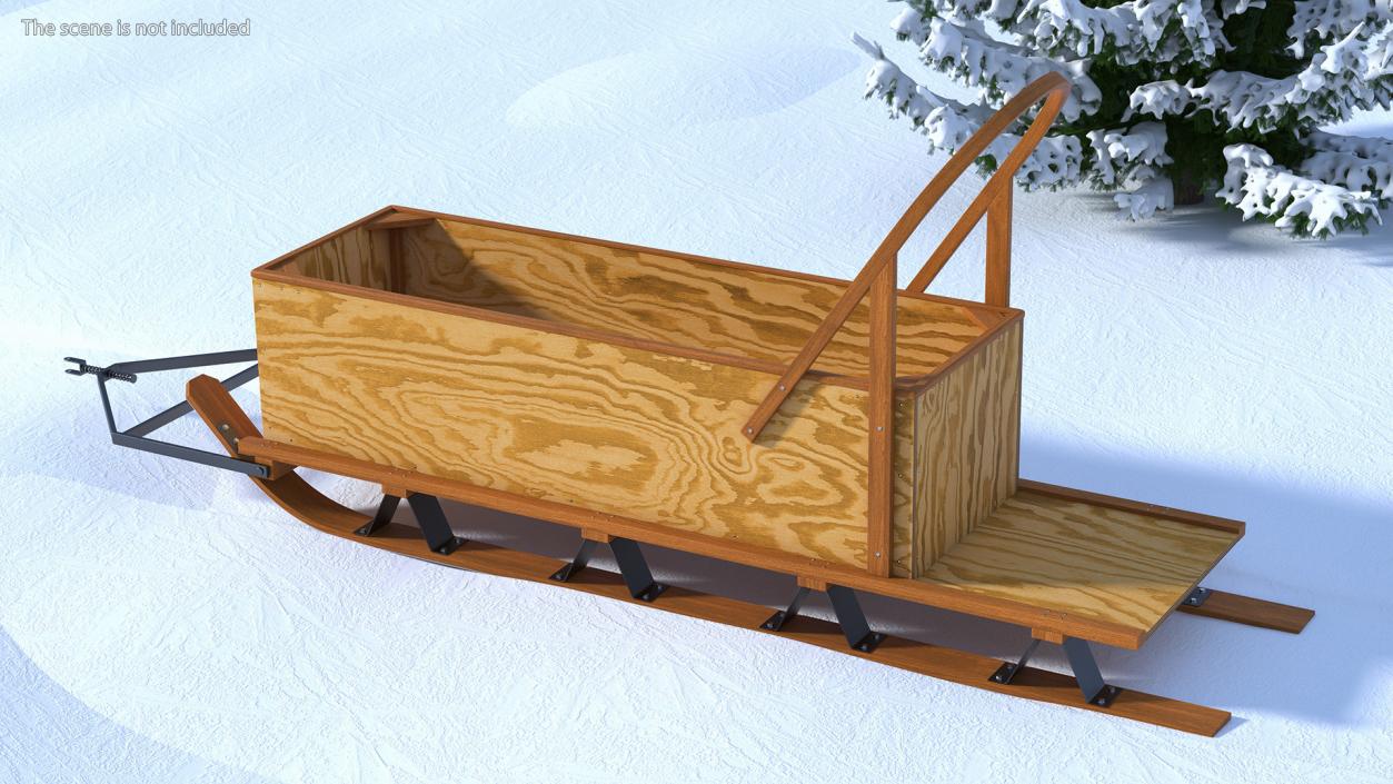 3D Ski Cargo Sleds Collection