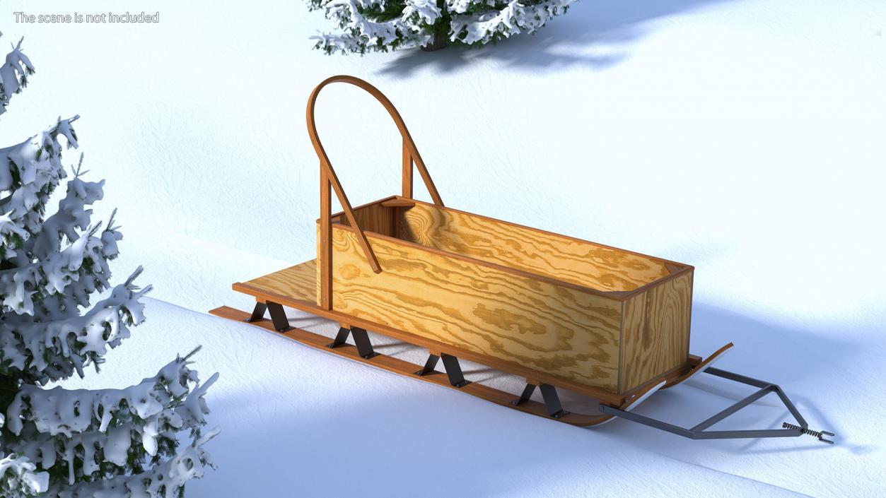 3D Ski Cargo Sleds Collection