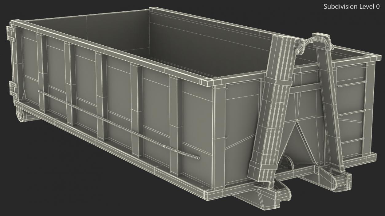 3D model Roll Off Dumpster Container 15 Yard