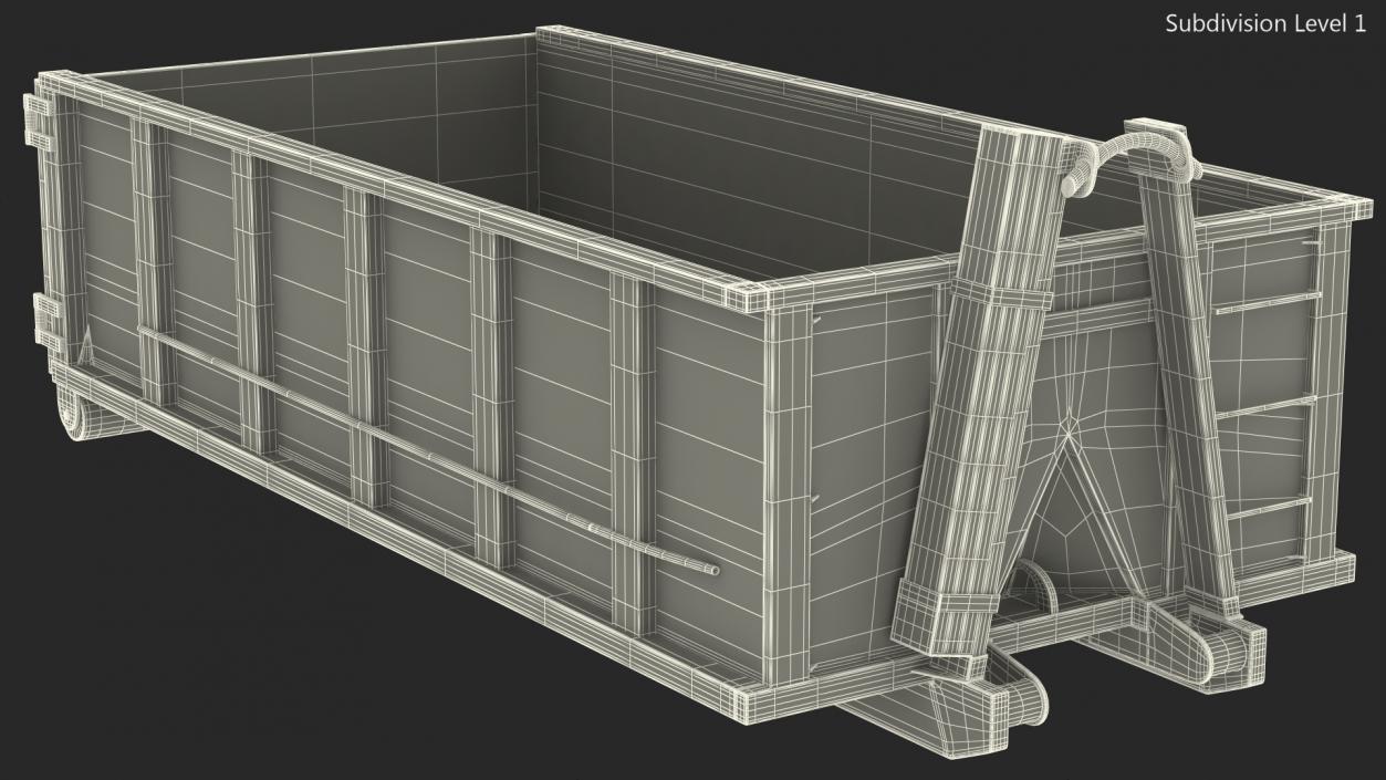 3D model Roll Off Dumpster Container 15 Yard