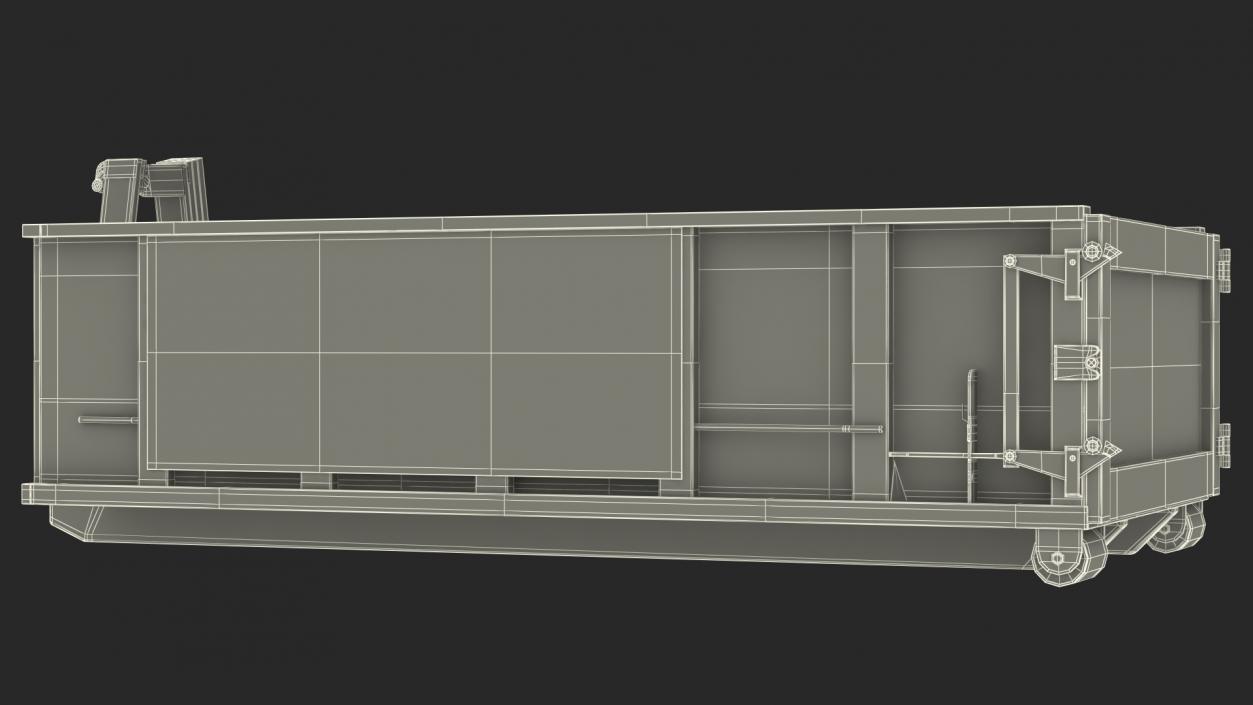 3D model Roll Off Dumpster Container 15 Yard