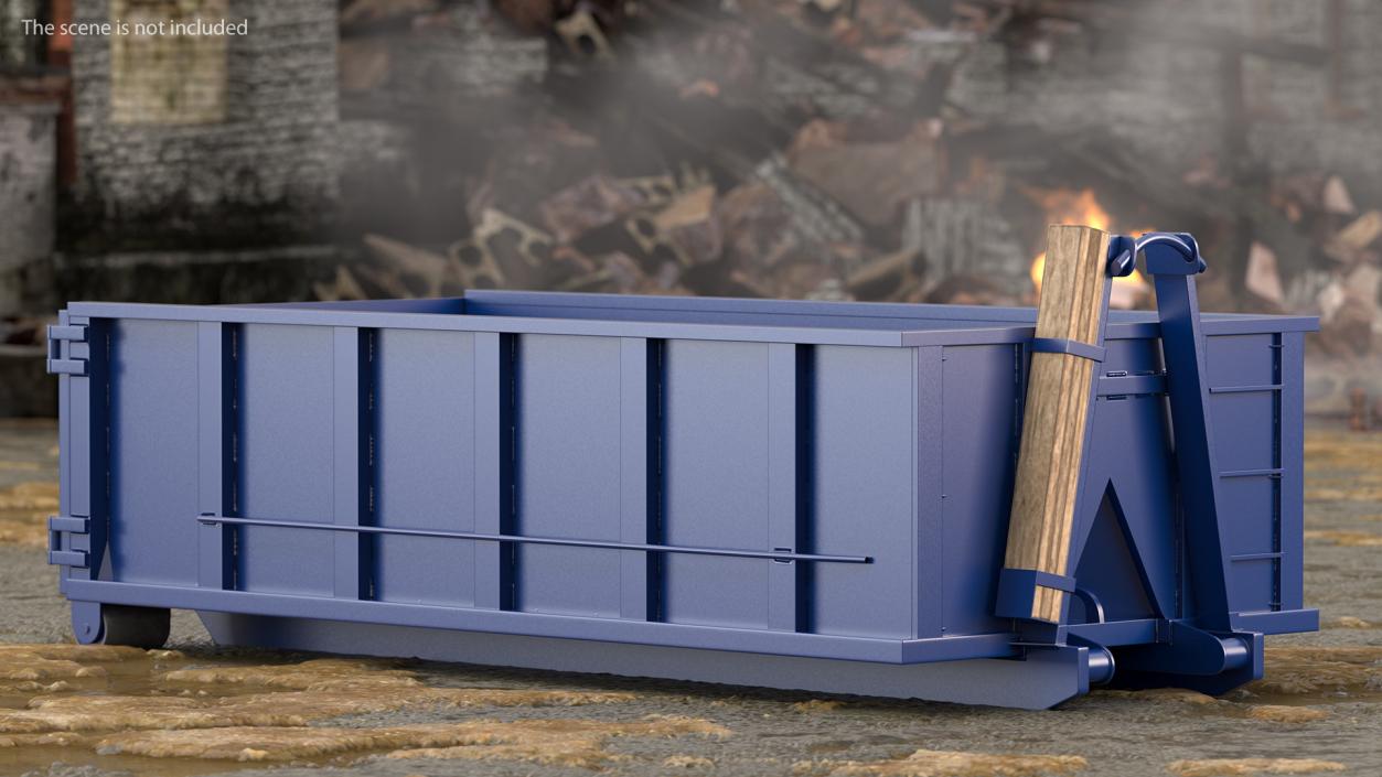 3D model Roll Off Dumpster Container 15 Yard