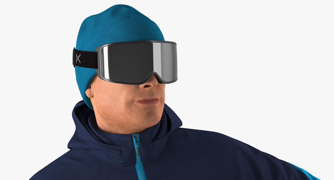 3D Snowboarder Riding Pose model