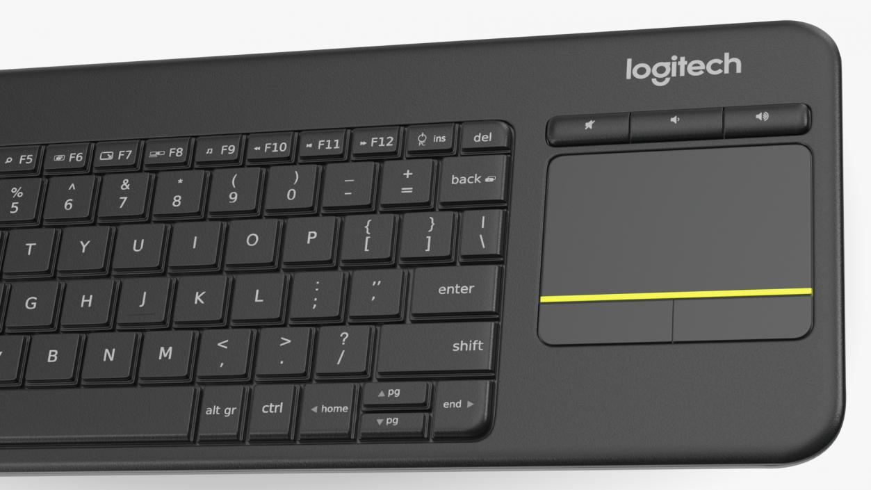 3D Logitech Keyboard K400 Black model