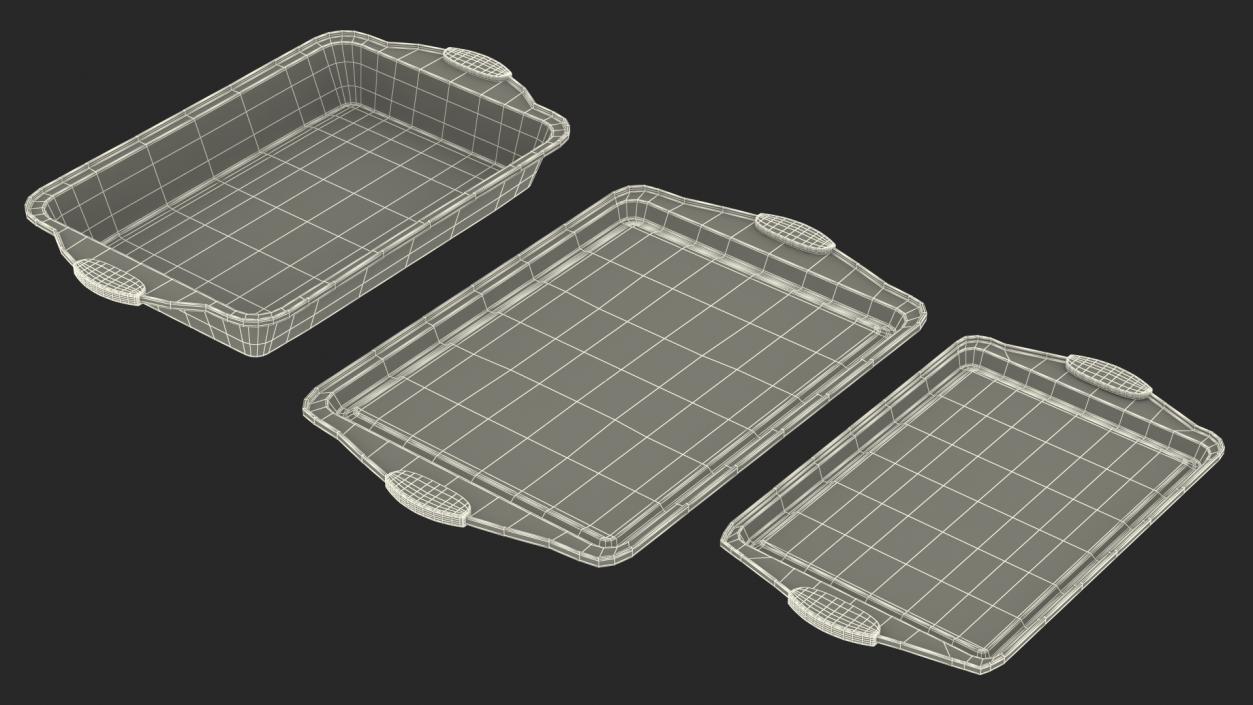 3D Baking Trays Set