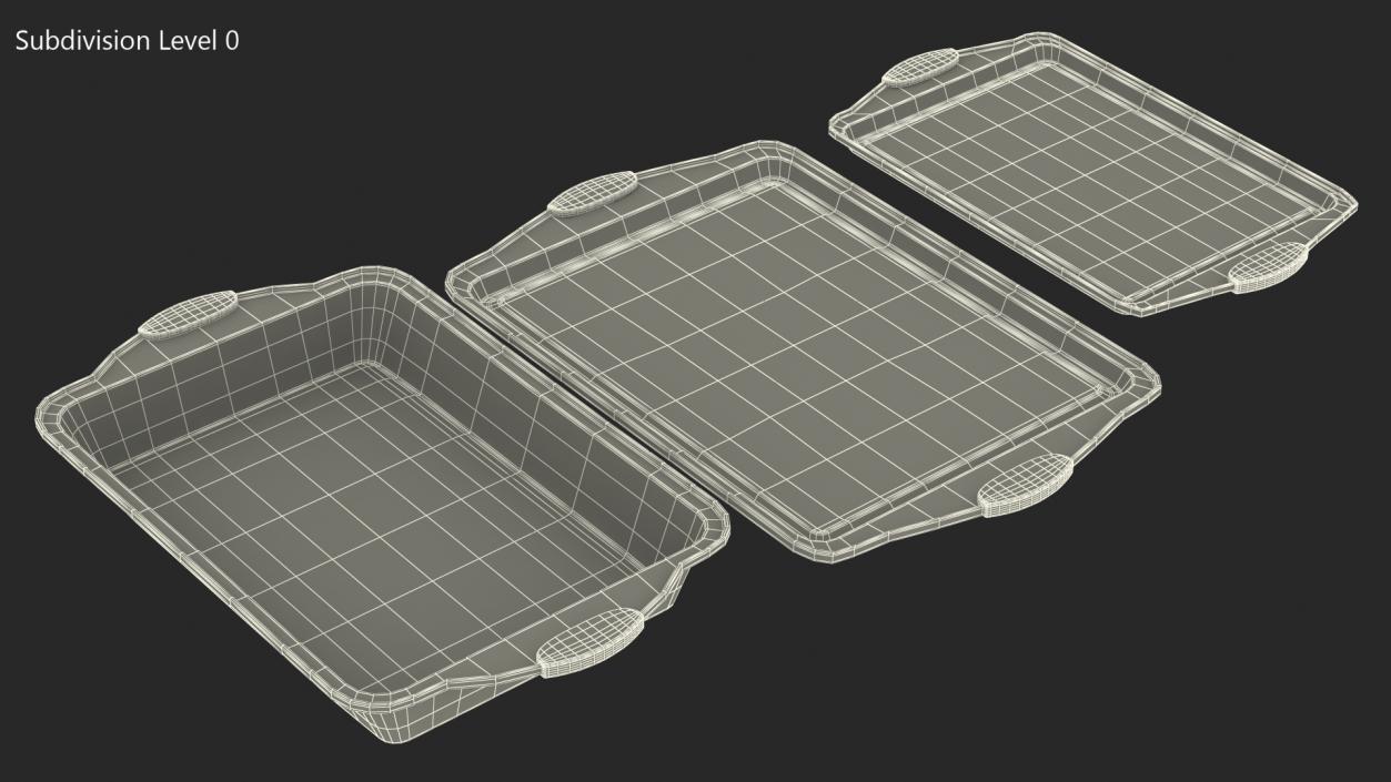 3D Baking Trays Set