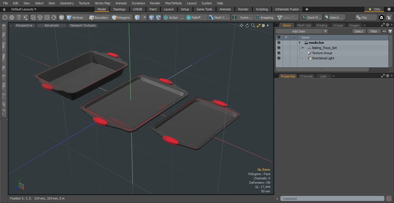 3D Baking Trays Set