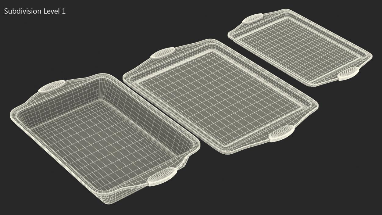 3D Baking Trays Set