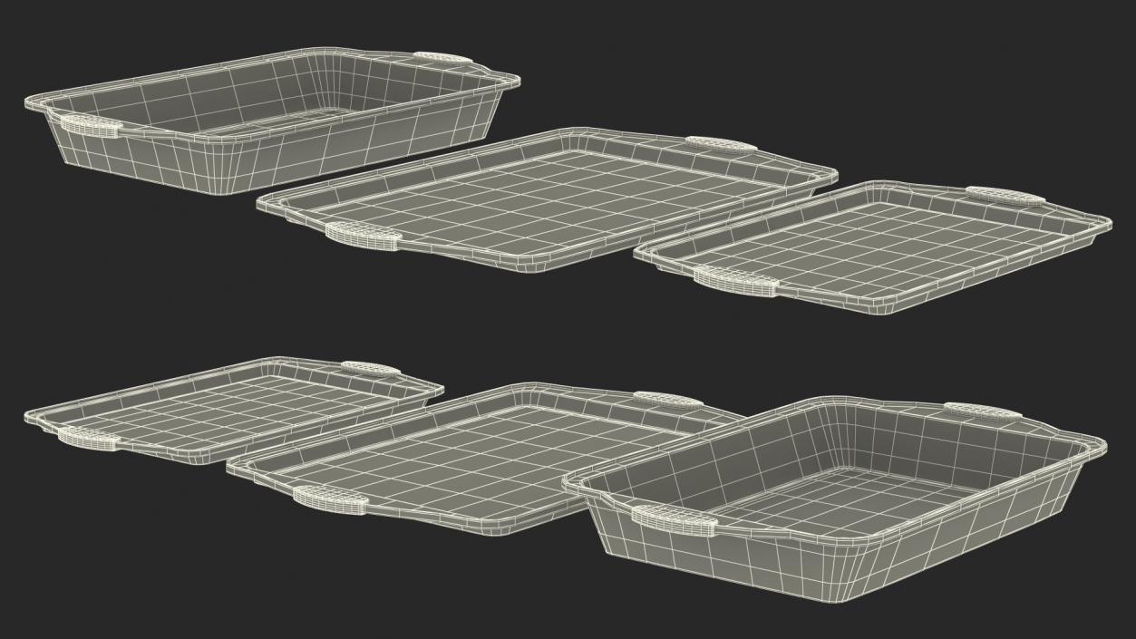 3D Baking Trays Set