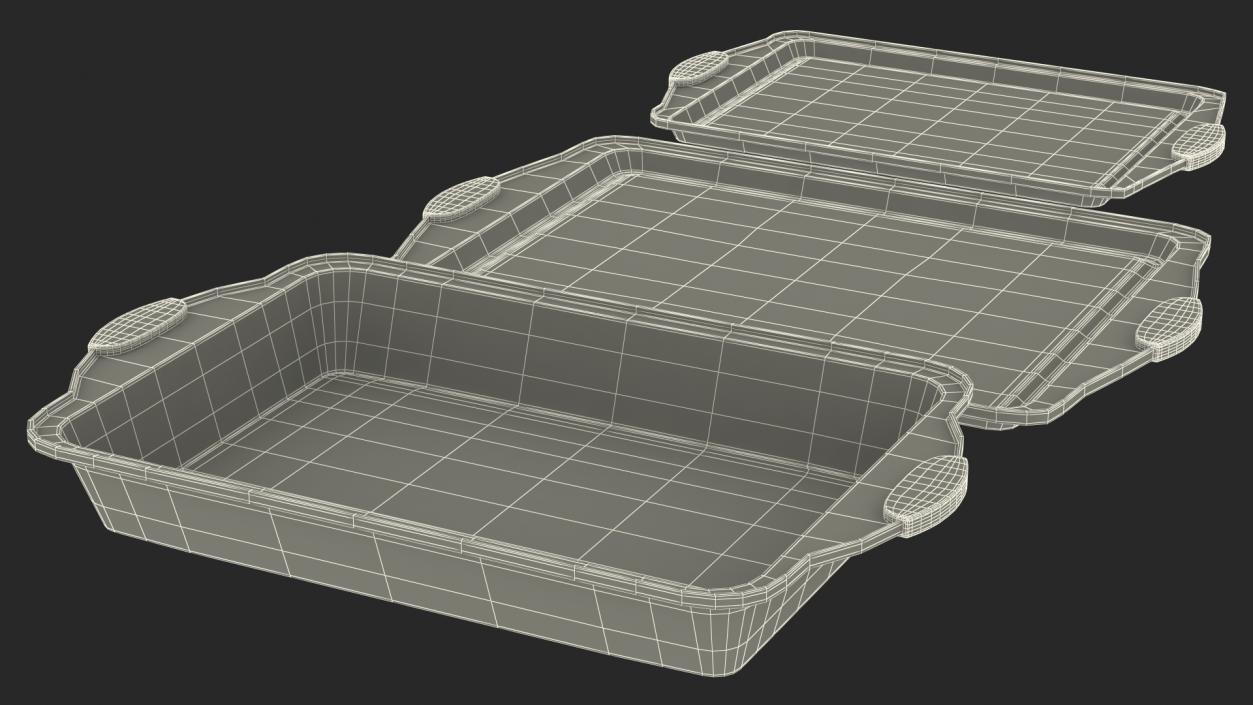 3D Baking Trays Set